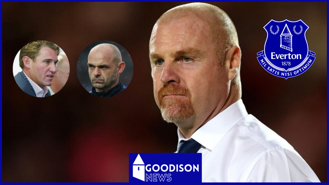 Sean Dyche, Simon Jordan, Danny Murphy and Everton badge