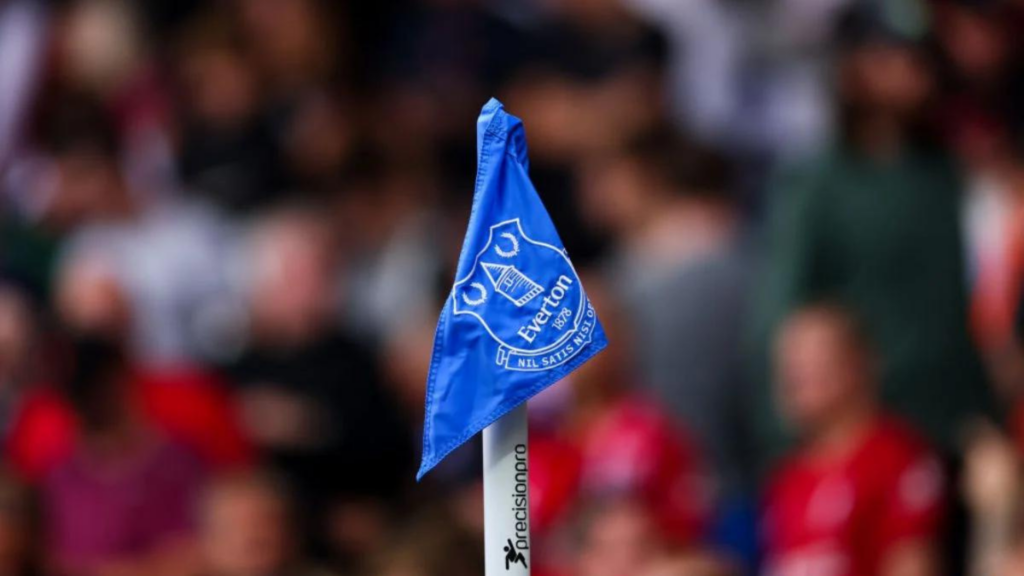 An Everton corner flag at Goodison Park