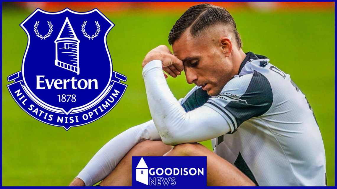 Gerard Deulofeu and an Everton logo