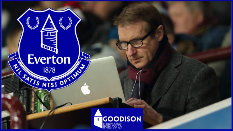 Henry Winter with Everton badge