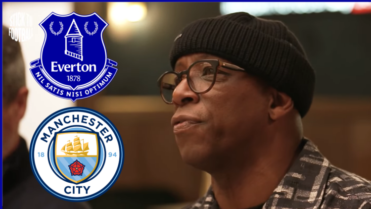 Ian Wright, Everton badge, Manchester City badge
