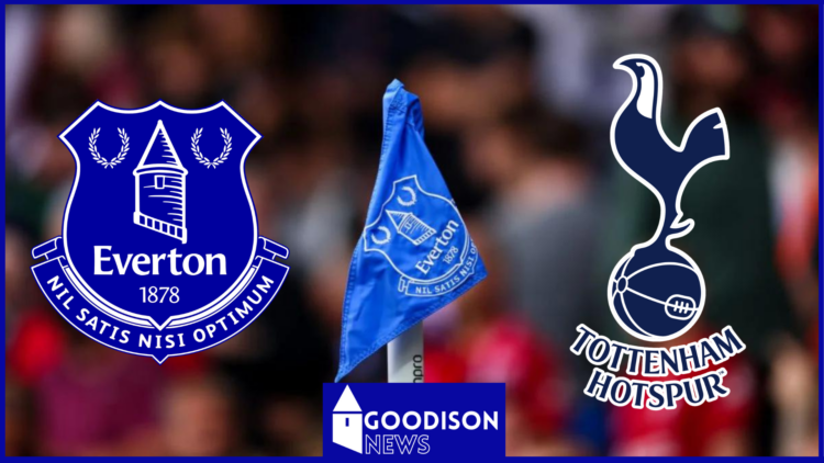 Everton and Tottenham Hotspur at Goodison Park