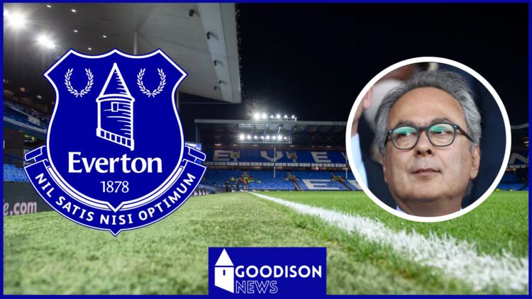 Farhad Moshiri with Everton badge