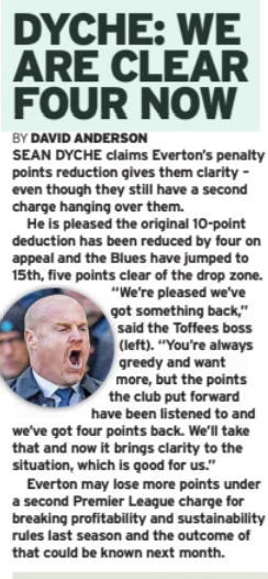 Daily Mirror, Everton