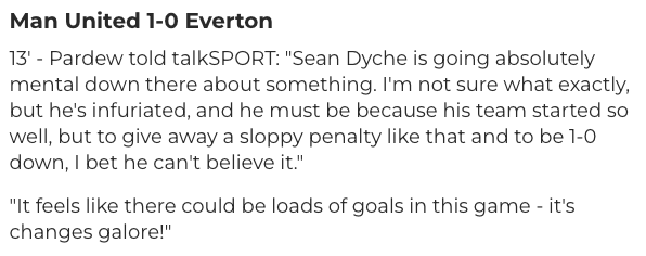 Alan Pardew quote on Sean Dyche Everton Manchester United