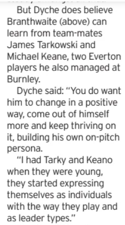 Everton, Sean Dyche, Jarrad Branthwaite