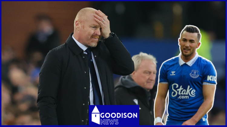 Jack Harrison and Sean Dyche at Everton