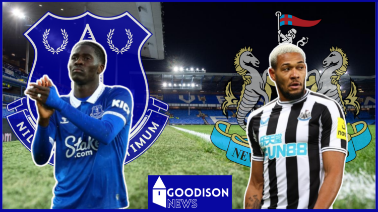 Amadou Onana and Joelinton at Everton