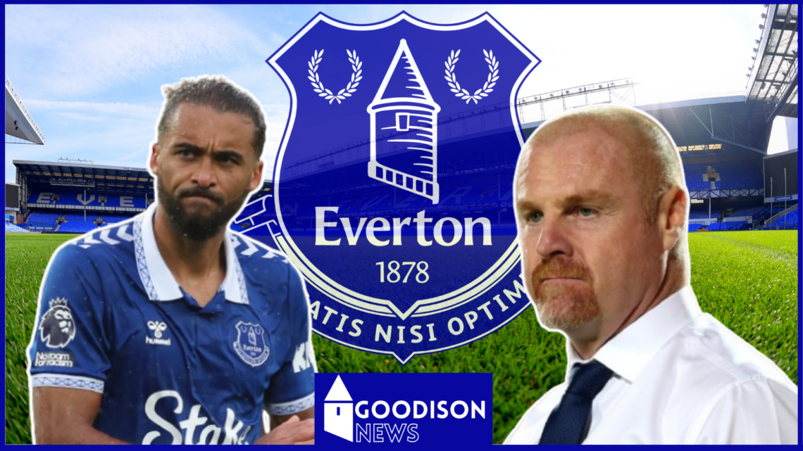 Dominic Calvert-Lewin and Sean Dyche at Everton