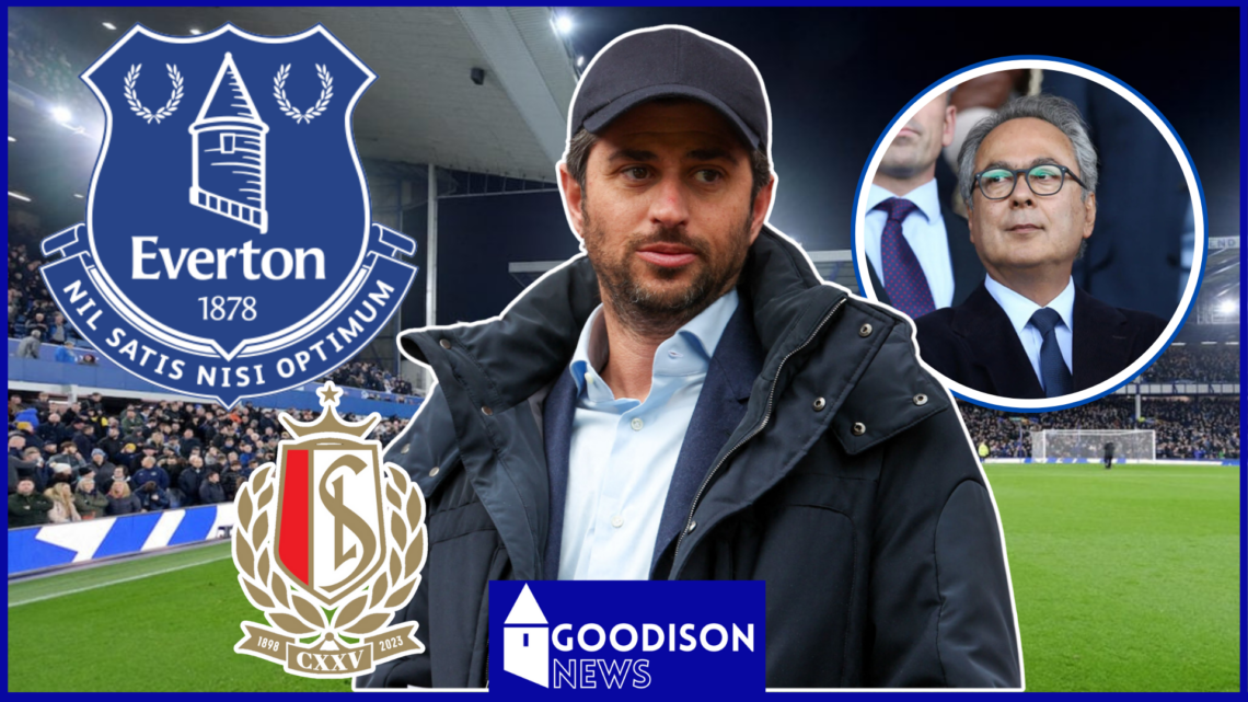 Everton, Standard Liege crests, Farhad Moshiri and Josh Wander