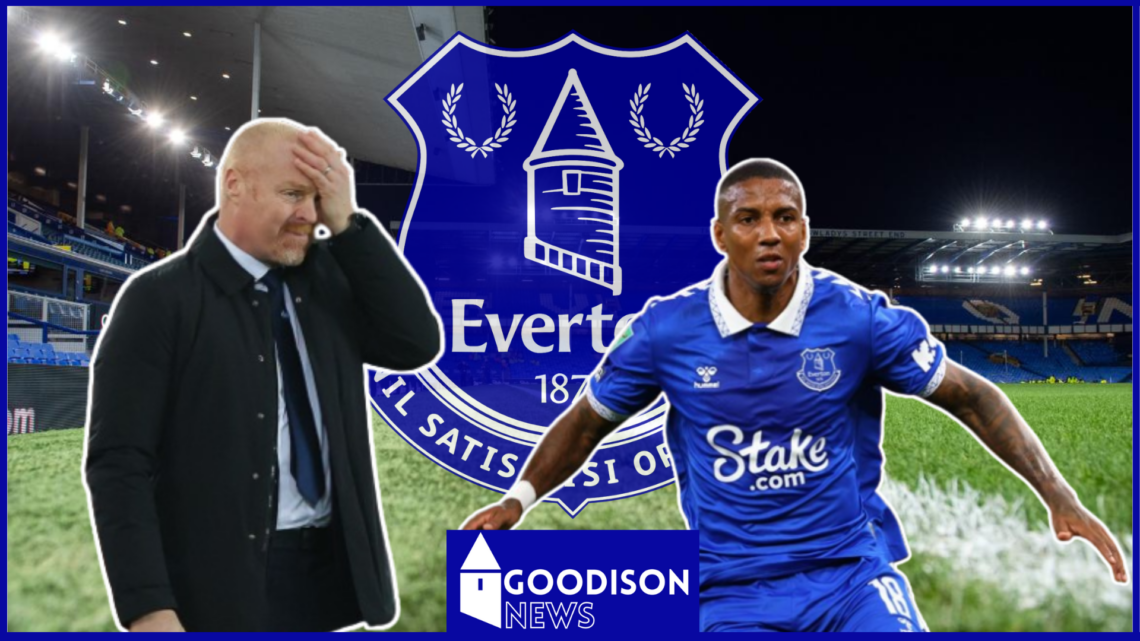 Sean Dyche and Ashley Young at Everton