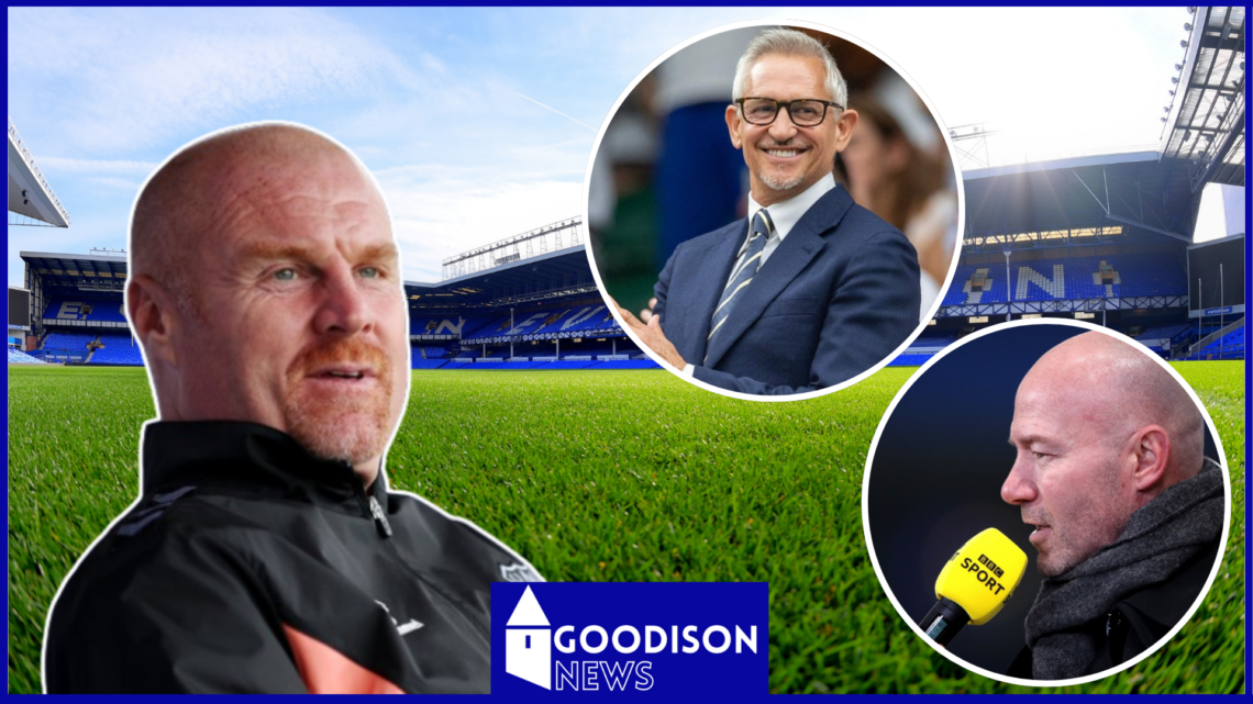 Sean Dyche, Gary Lineker, Alan Shearer, Goodison Park, Everton