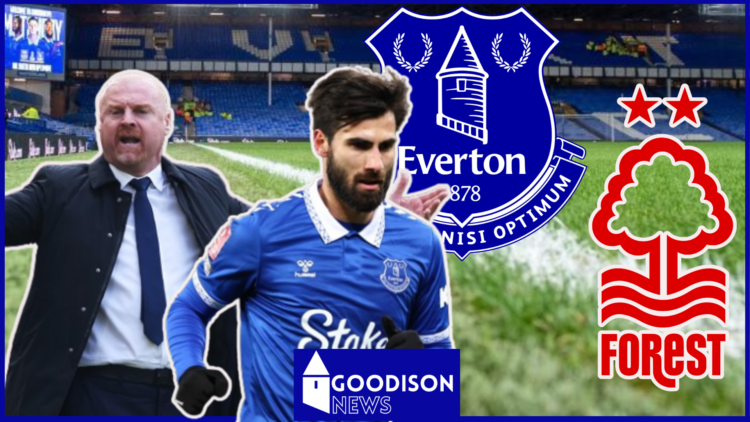 Sean Dyche, Andre Gomes, Everton badge, Nottingham Forest badge