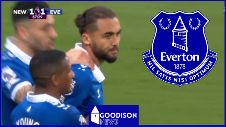 Everton striker Dominic Calvert-Lewin scores v Newcastle