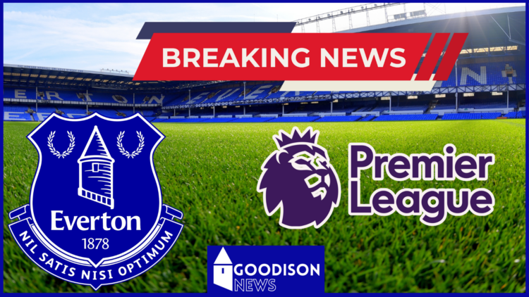 Everton badge, Premier League logo, Goodison Park