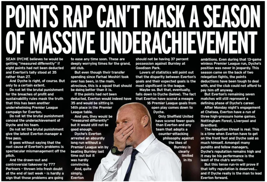 Dyche Everton Mirror