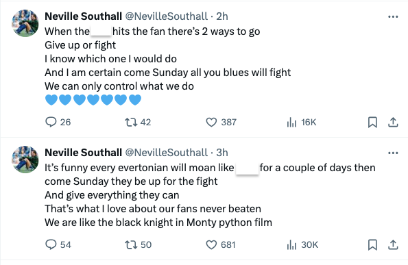 Neville Southall tweets