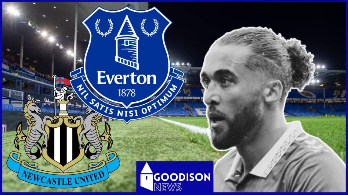 Dominic Calvert-Lewin, Everton badge, Newcastle United badge