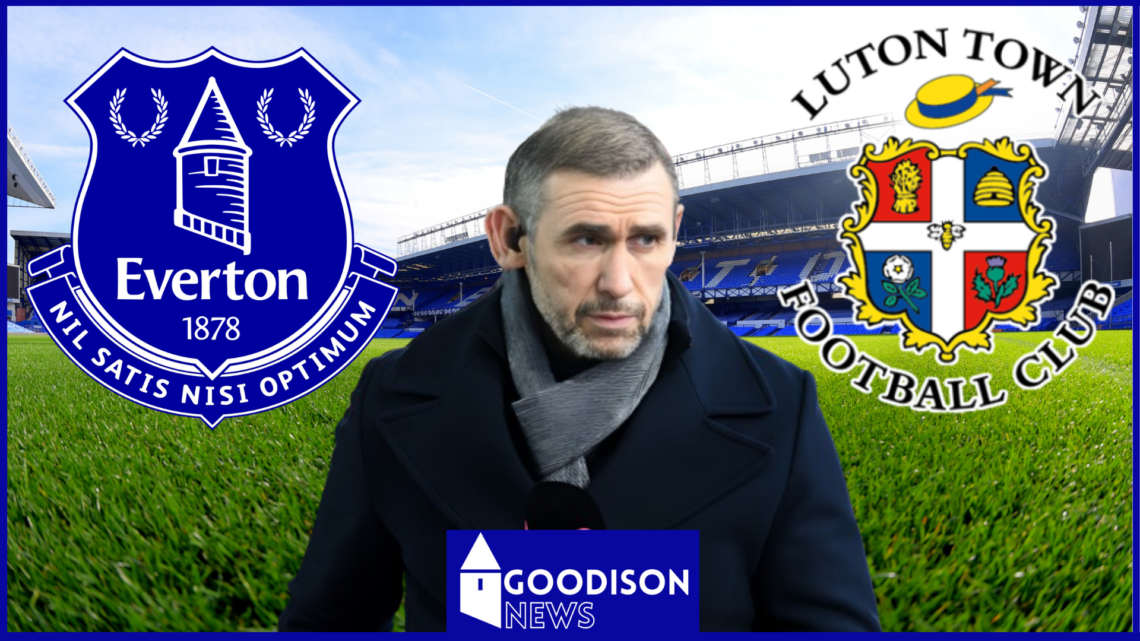 Martin Keown, Everton badge, Luton Town badge