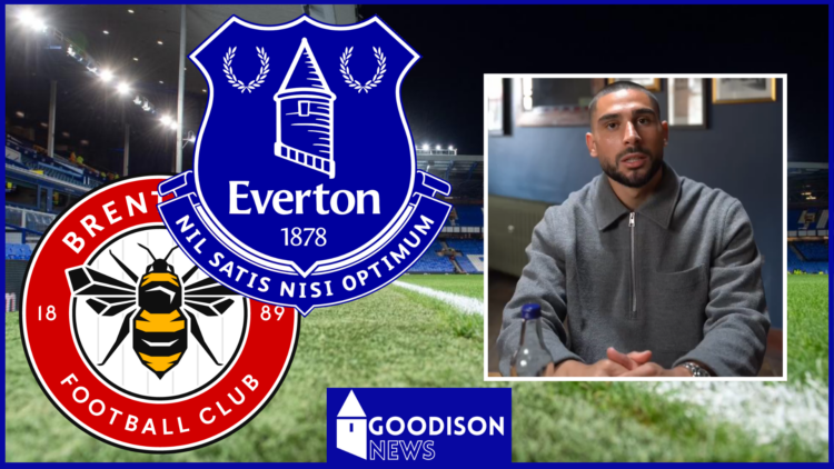 Neal Maupay, Everton badge, Brentford badge