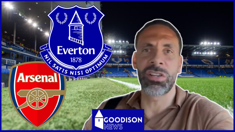 Rio Ferdinand, Everton badge, Arsenal badge