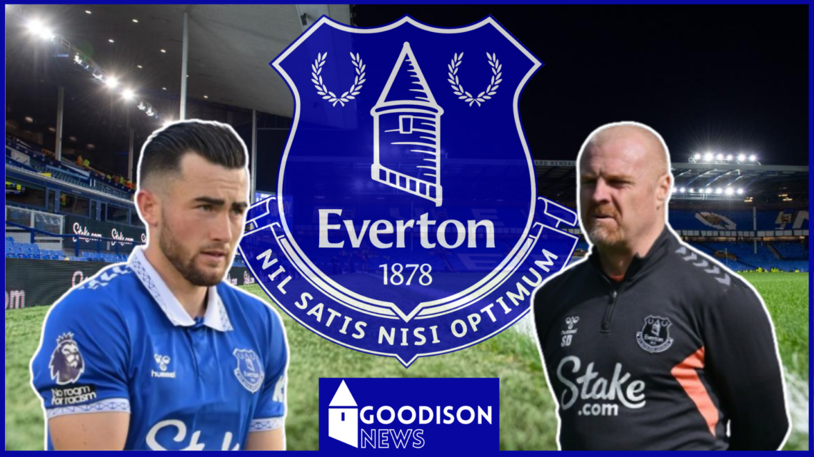 Sean Dyche, Jack Harrison, Everton badge
