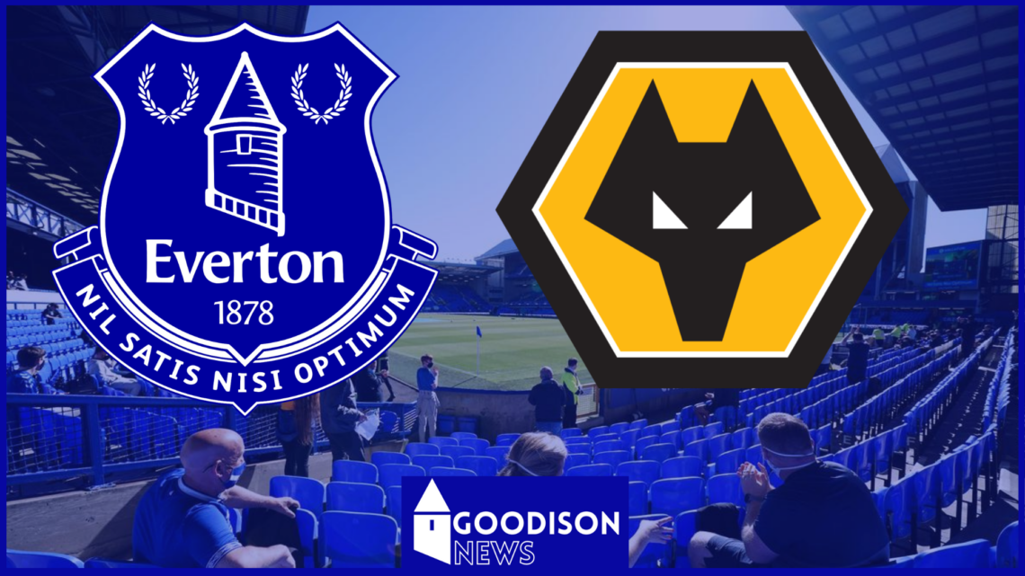 Everton badge, Wolves badge, Goodison Park