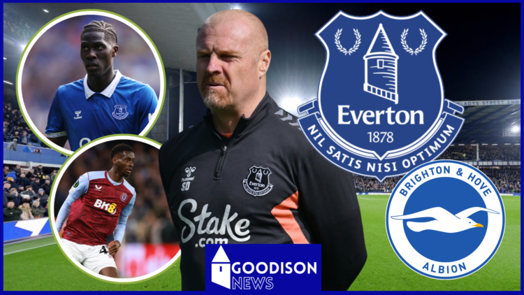 Sean Dyche, Amadou Onana, Tim Iroegbunam, Everton, Brighton