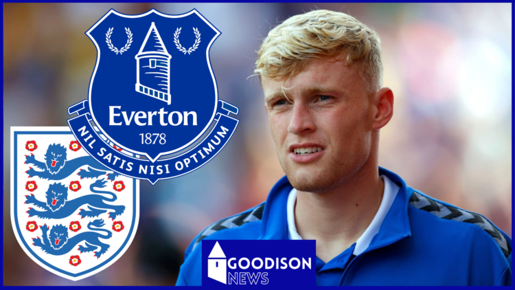 Jarrad Branthwaite, England badge, Everton badge