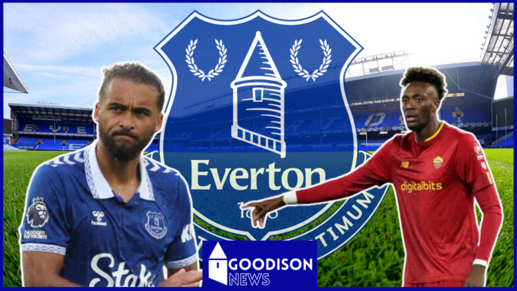 Tammy Abraham, Dominic Calvert-Lewin, Everton badge