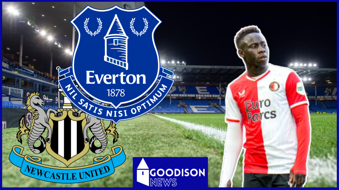 Yankuba Minteh, Everton badge, Newcastle United badge