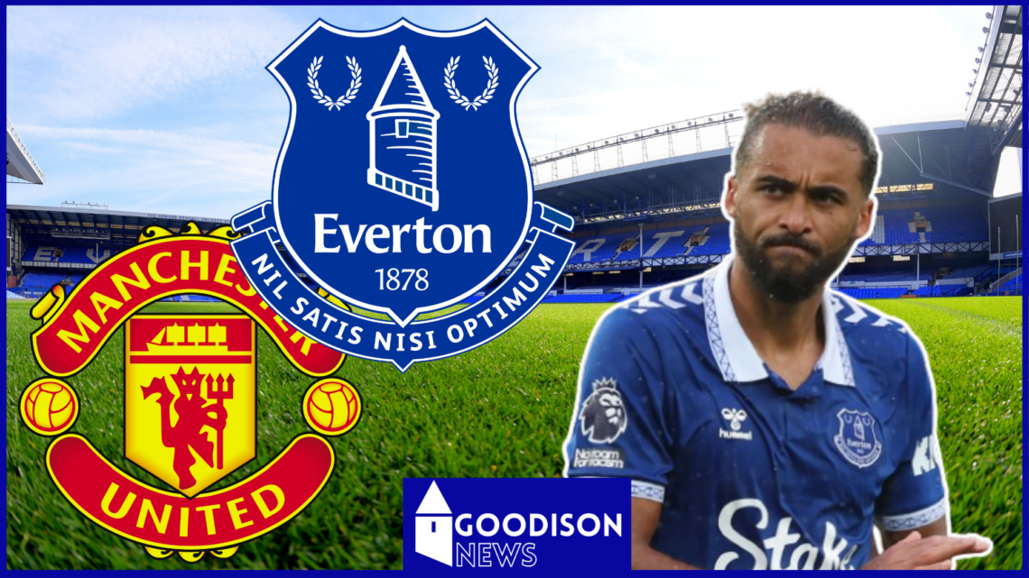 Dominic Calvert-Lewin, Everton badge, Manchester United badge