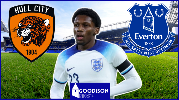 Jaden Philogene, Everton badge, Hull City badge