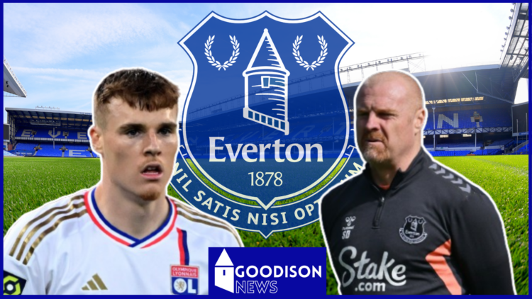Jake O'Brien, Sean Dyche, Everton badge