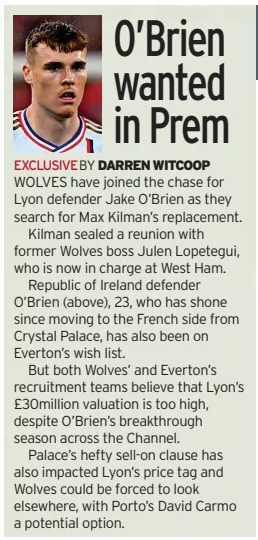 Everton, Jack O'Brien, The Sunday Mirror
