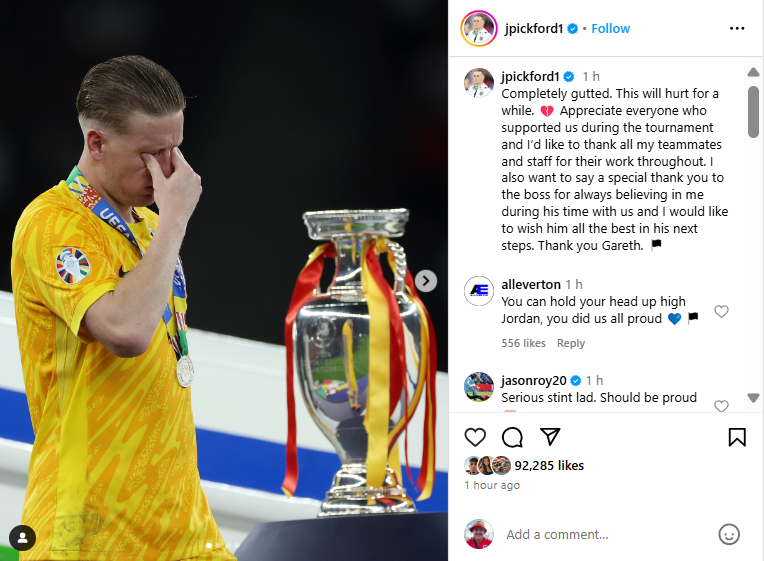 Jordan Pickford, Gareth Southgate, Everton, England