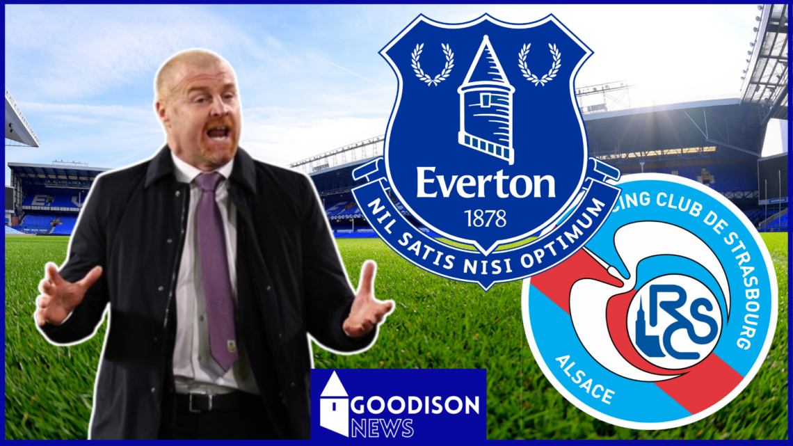 Habib Diarra, Sean Dyche, Everton badge, Strasbourg badge