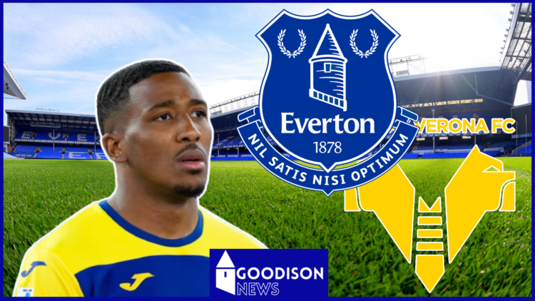 Jackson Tchatchoua, Everton badge, Hellas Verona badge