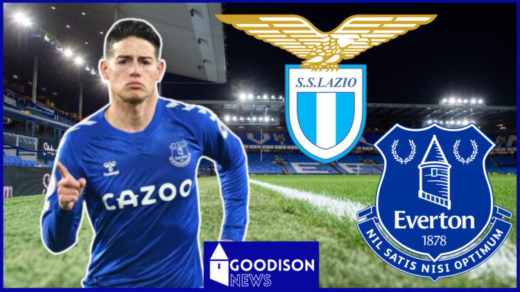 James Rodriguez, Everton badge, Lazio badge