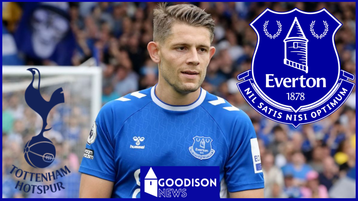 James Tarkowski, Everton badge, Tottenham badge