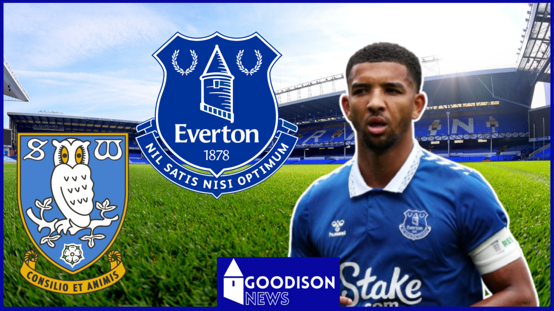Mason Holgate, Everton badge, Sheffield Wednesday badge