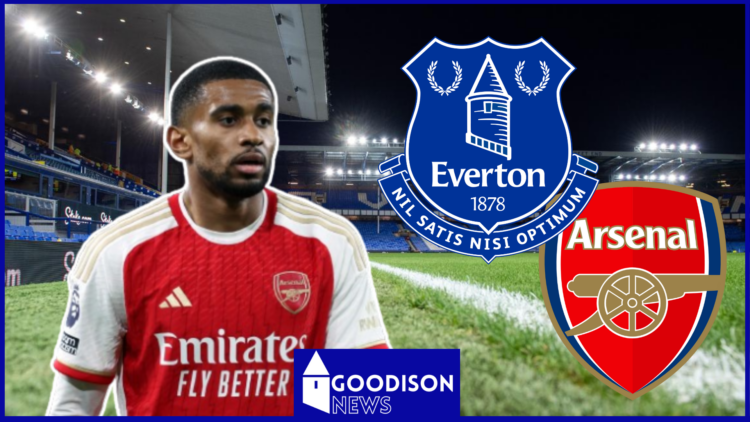 Reiss Nelson, Everton badge, Arsenal badge