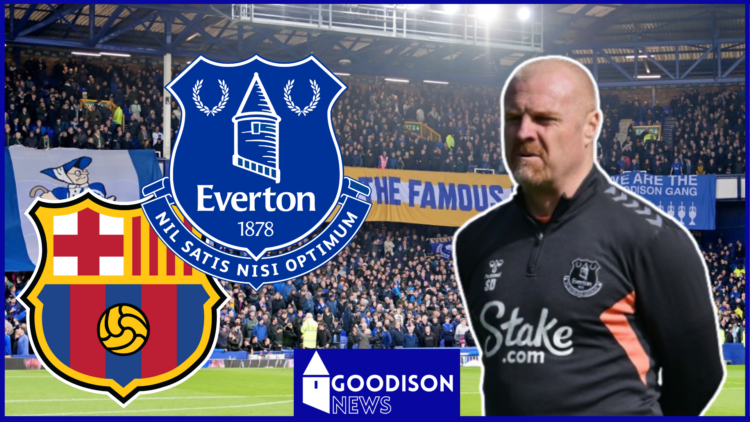 Sean Dyche, Everton badge, Barcelona badge