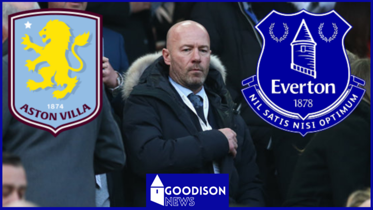 Alan Shearer, Everton badge, Aston Villa badge