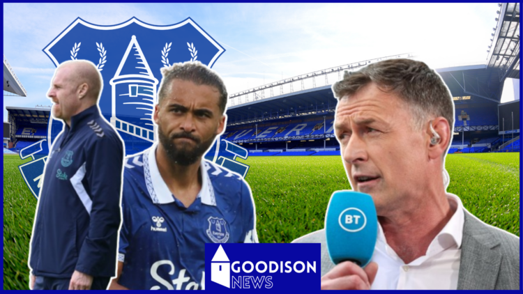 Chris Sutton, Dominic Calvert-Lewin, Sean Dyche, Everton badge