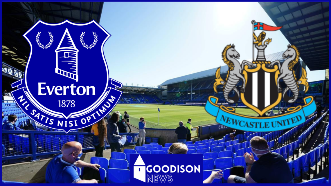Everton badge, Newcastle United badge, Goodison Park