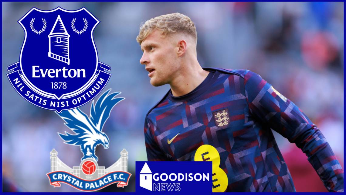 Jarrad Branthwaite, Everton badge, Crystal Palace badge