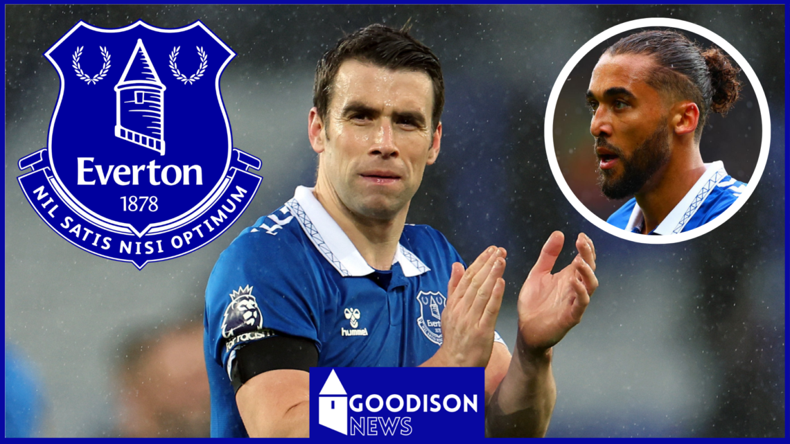 Seamus Coleman, Dominic Calvert-Lewin, Everton badge