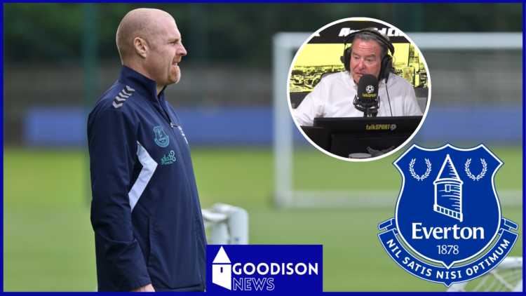 Sean Dyche, Jeff Stelling, Everton badge