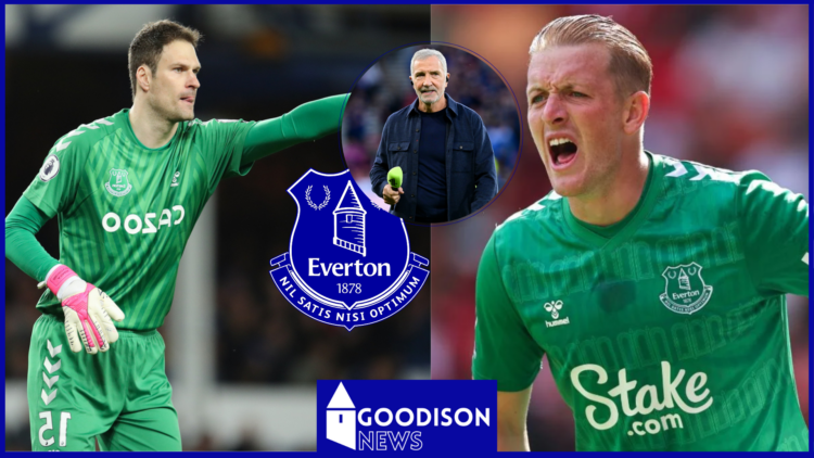 Asmir Begovic, Jordan Pickford, Graeme Souness, Everton badge